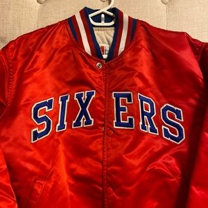 NBA 76ERS SIXERS STARTER SATIN JACKET